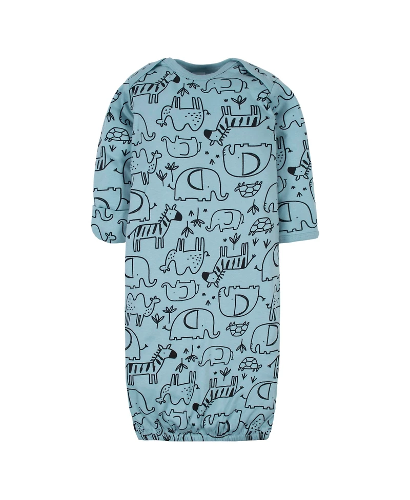 Gerber Baby Boys Lap Shoulder Gowns, 4-pack