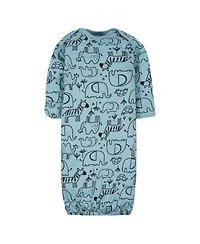 Gerber Baby Boys Lap Shoulder Gowns, 4-pack