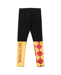 Harry Potter Little Girls Gryffindor Ravenclaw Cosplay T-Shirt Dress Leggings and Headband 3 Piece Outfit Set to