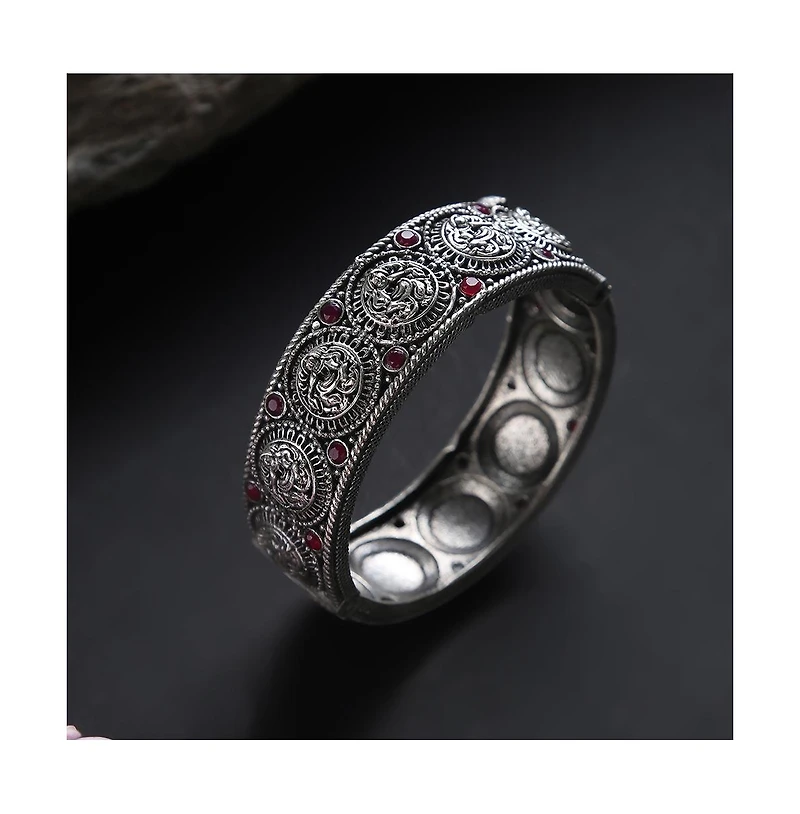Sohi Women's Oxidised Bangle Bracelet