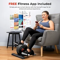 Sunny Health & Fitness Dual-Function Arm / Leg Under-Desk Mini Bike, Portable Cardio Peddler for Home Office, Cycle Exerciser for Seniors, Exclusive S