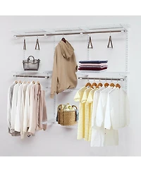 Sugift Adjustable Wall Mounted Closet Rack System with Shelf