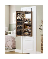 Slickblue Jewelry Cabinet Armoire with Mirror for Elegant Accessory Storage