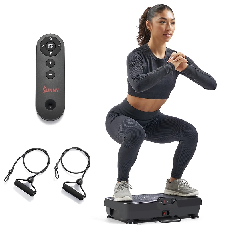 Sunny Health & Fitness Premium 2D Vibration Plate & Oscillation Therapy Platform for Weight Loss, Rehabilitation, Circulation, & Muscle Toning