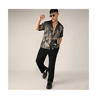 Men's Midnight Black & Metallic Gold Metallic Ombre Shirt