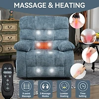 Mondawe Lift Recliner Chair Heat Massage Dual Motor Infinite