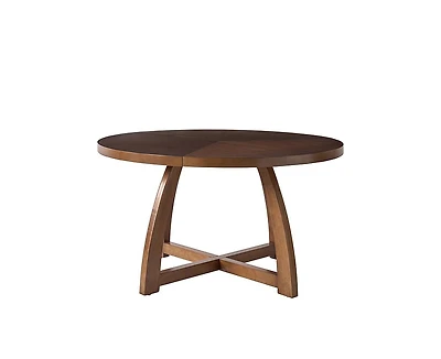 Hulala Home Mid-century Modern Loredana 54" Solid Wood Round Dining Table