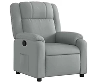 Recliner Chair Light Gray Fabric