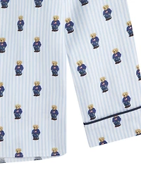 Polo Ralph Lauren Boys 8-20 2-Piece Bear Long Sleeve Shirt and Pant Pajama Set