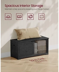 Slickblue Storage Chest, Trunk With 2 Safety Hinges, For Entryway, Bedroom