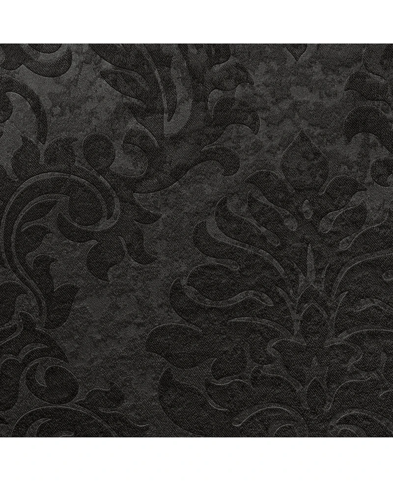 Chanasya Premium 2-Panel Embellish Embossed Blackout Curtains - 3-in-1 Back Tab, Rod Pocket, Ring Tab for Windows Living Room Bedroom