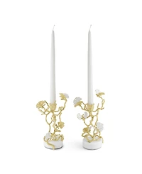 Michael Aram Butterfly Ginkgo Gold Candleholders, Set of 2