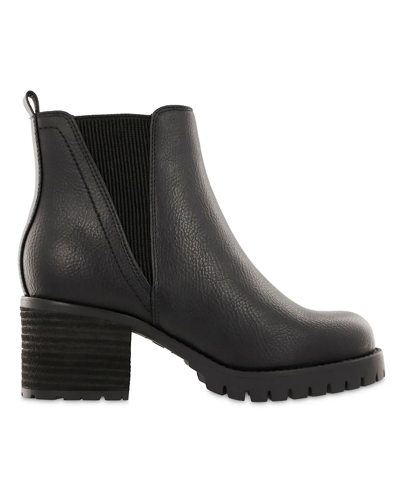 Mia Women's Jody Lug Sole Wide-Width Chelsea Booties