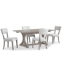 Sadie 5-Pc. Rectangular Dining Set (Table & 4 Upholstered Side Chairs), Created for Macy's