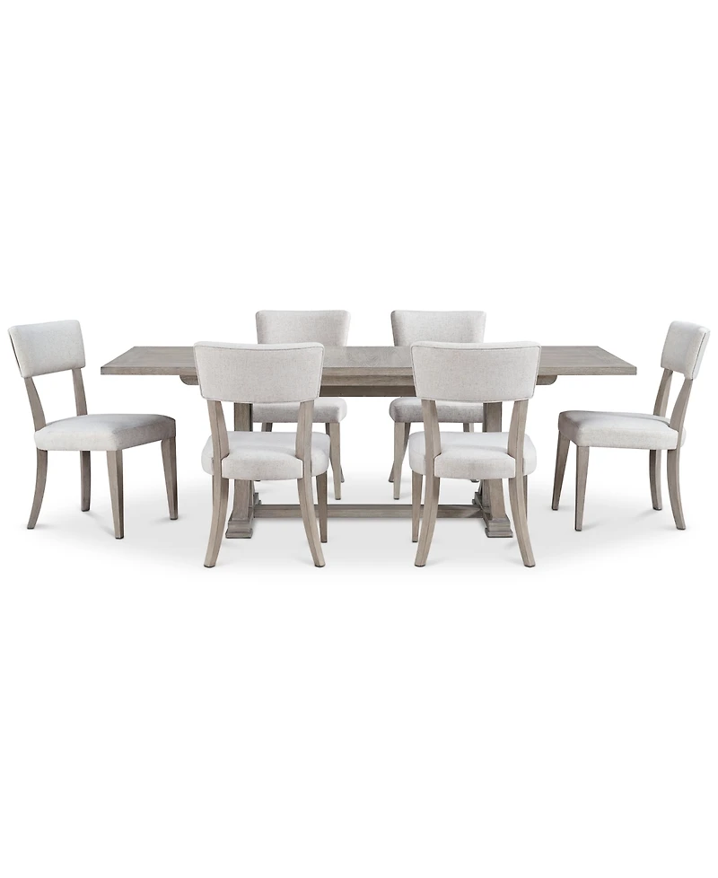 Sadie -Pc. Rectangular Dining Set (Table & Upholstered Side Chairs