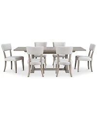 Sadie -Pc. Rectangular Dining Set (Table & Upholstered Side Chairs