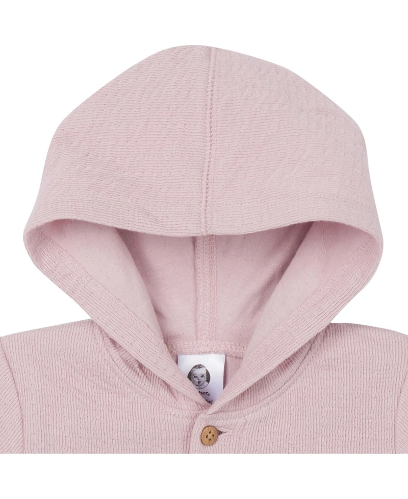 Gerber Baby Girls Hooded Long Sleeve Romper