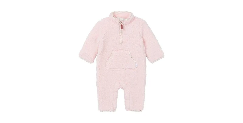 Gerber Baby Girls Fleece Romper with Half Zipper