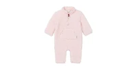 Gerber Baby Girls Fleece Romper with Half Zipper