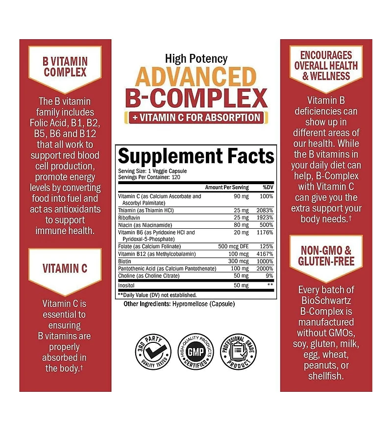 Advanced B-Complex, 120 ct