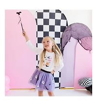 Sweet Wink Little and Big Girls Ghost Bat Sequin Halloween Tutu Skirt