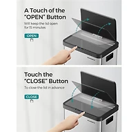 Slickblue Motion Sensor 18-Gallon Trash Can for Hands-Free, Efficient Waste Management