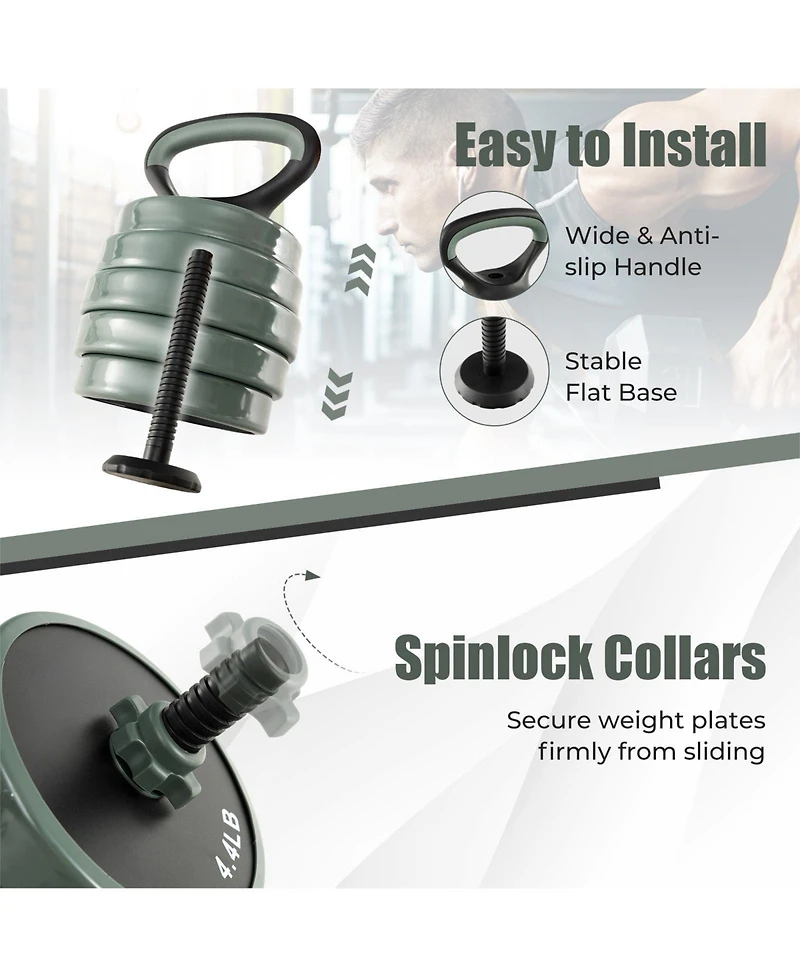 Sugift 4 in 1 Adjustable Weight Dumbbell Set