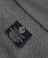 Superior Nobel Cotton Jacquard Dobby Weave Textured Chevron Lightweight Woven Throw, 50" x 60"