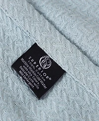 Superior Nobel Cotton Jacquard Dobby Weave Textured Chevron Lightweight Woven Throw, 50" x 60"