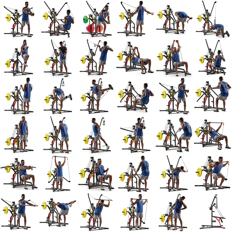 Sunny Health & Fitness Multifunctional Strength Training All in One Home Gym 500 Lb Max Load Weight