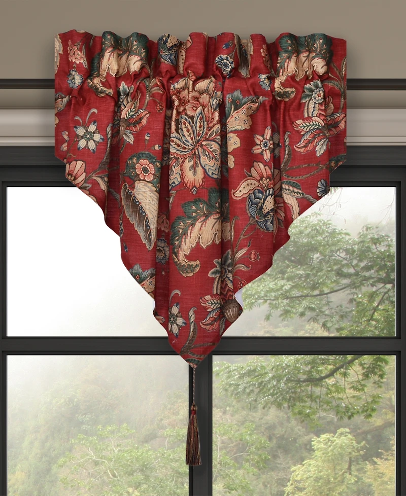 J Queen New York Enchanted Garden Window Ascot Valance, 40" x 21"