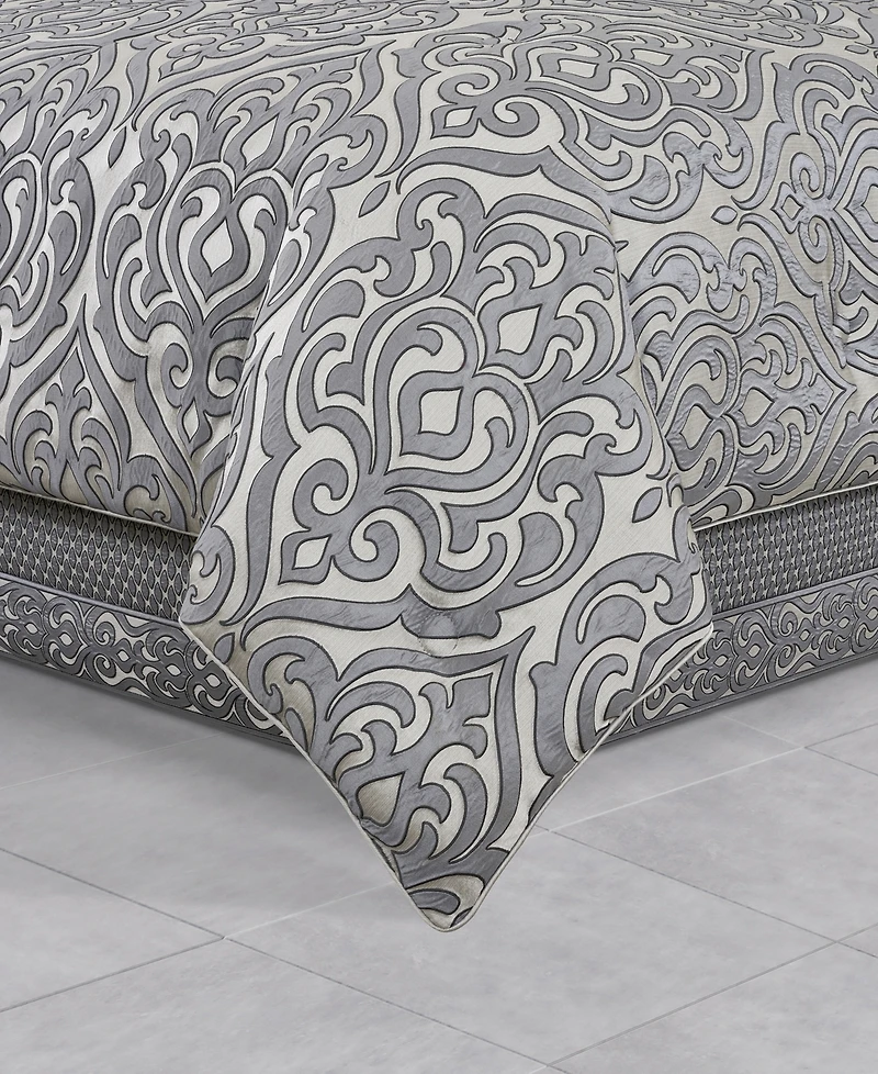 J Queen New York Bolero Pewter 4-Pc. Comforter Set