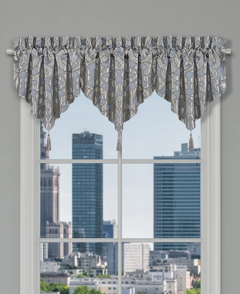 J Queen New York Barocco Window Ascot Valance, 21" x 40"