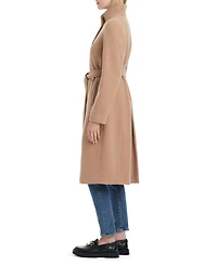 Vince Camuto Women's Single-Breasted Fitted Melton Wool Blend Coat
