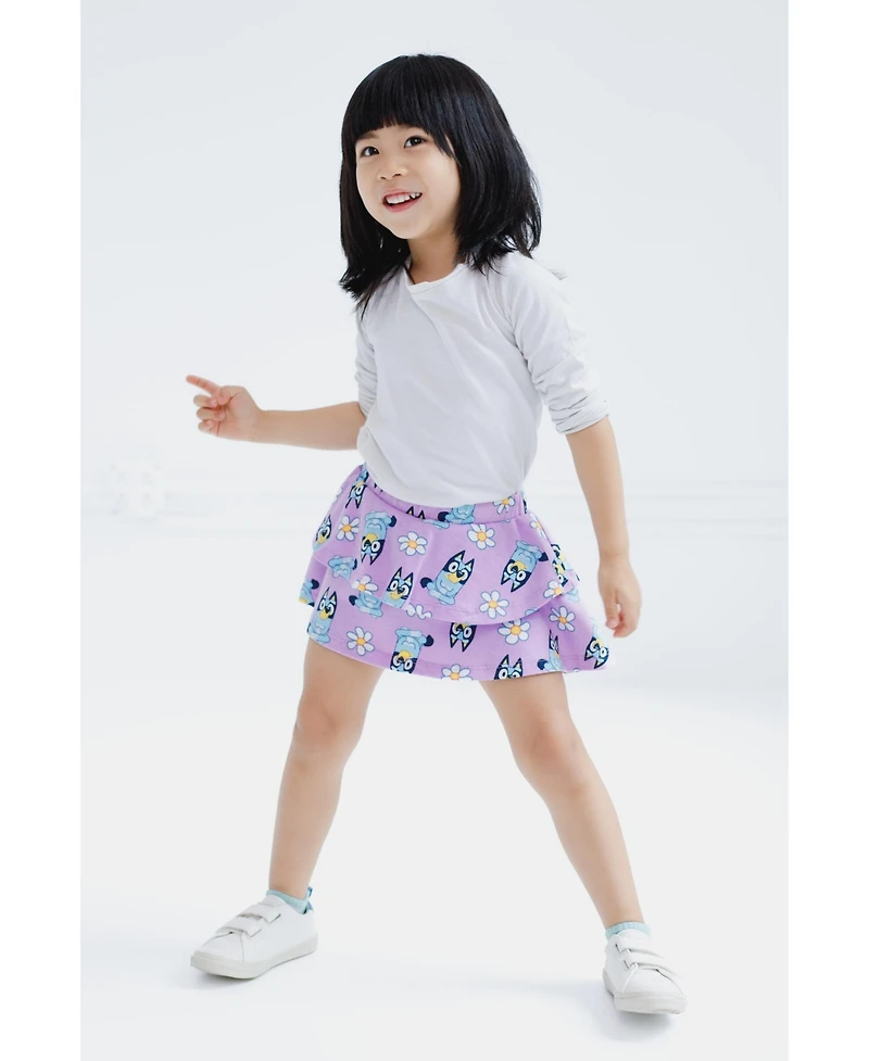 Bluey Toddler Girls Floral 2 Pack Skorts to