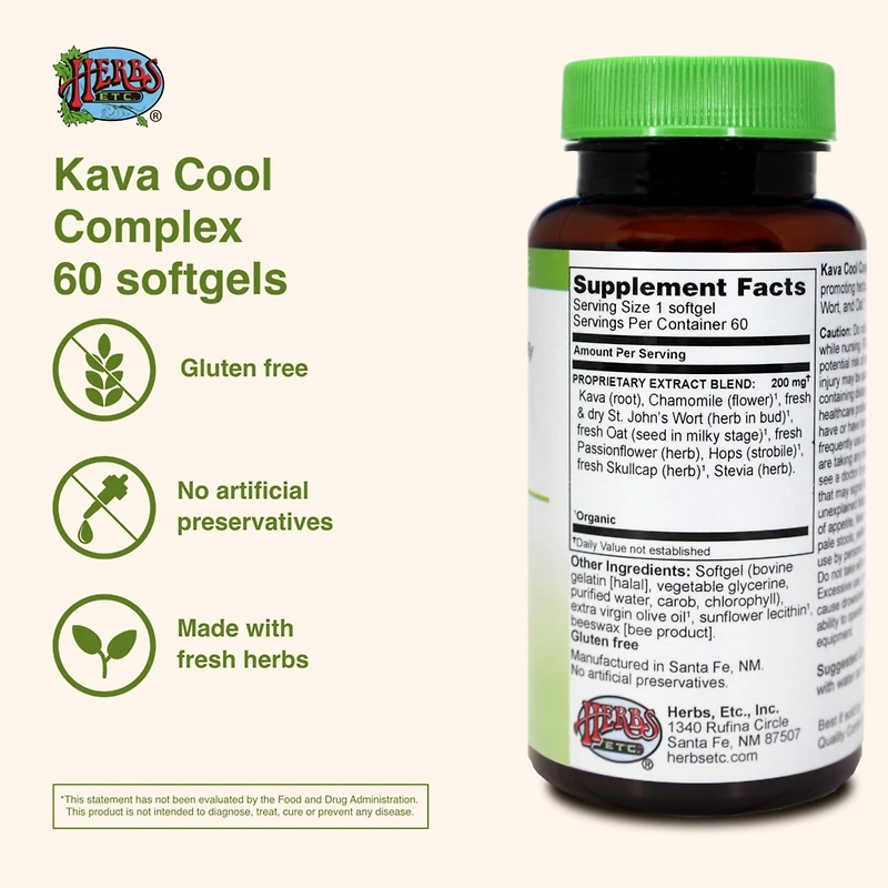 Trace Minerals Herbs Etc. Kava Cool Complex