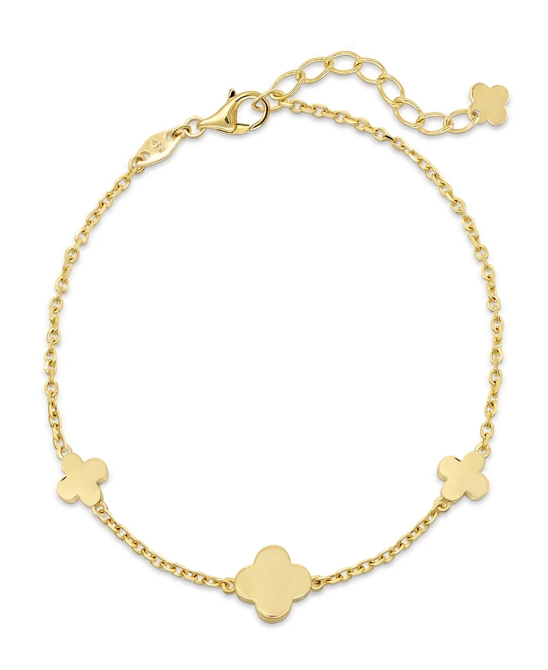 Devata Clover Chain Bracelet in 14K Gold, 6.5 in adj to 7.5 in