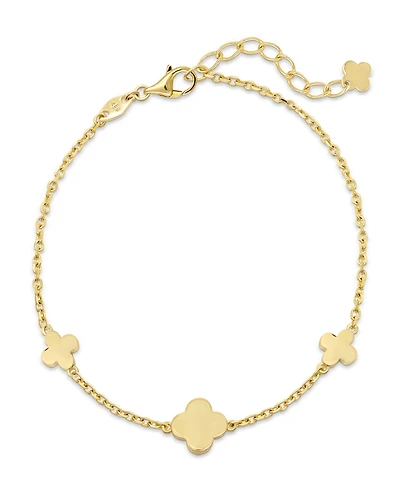 Devata Clover Chain Bracelet in 14K Gold, 6.5 in adj to 7.5 in