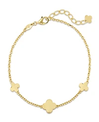 Devata Clover Chain Bracelet in 14K Gold, 6.5 in adj to 7.5 in