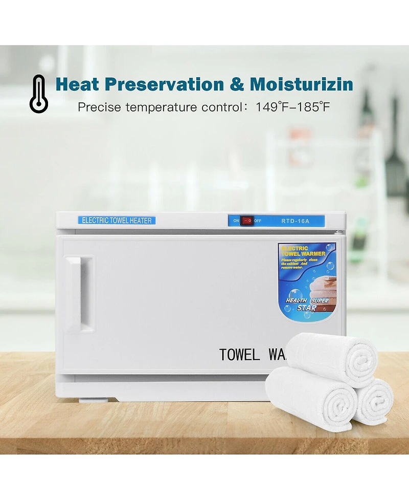 2-in-1 Hot Towel Warmer Cabinet Uv Sterilizer