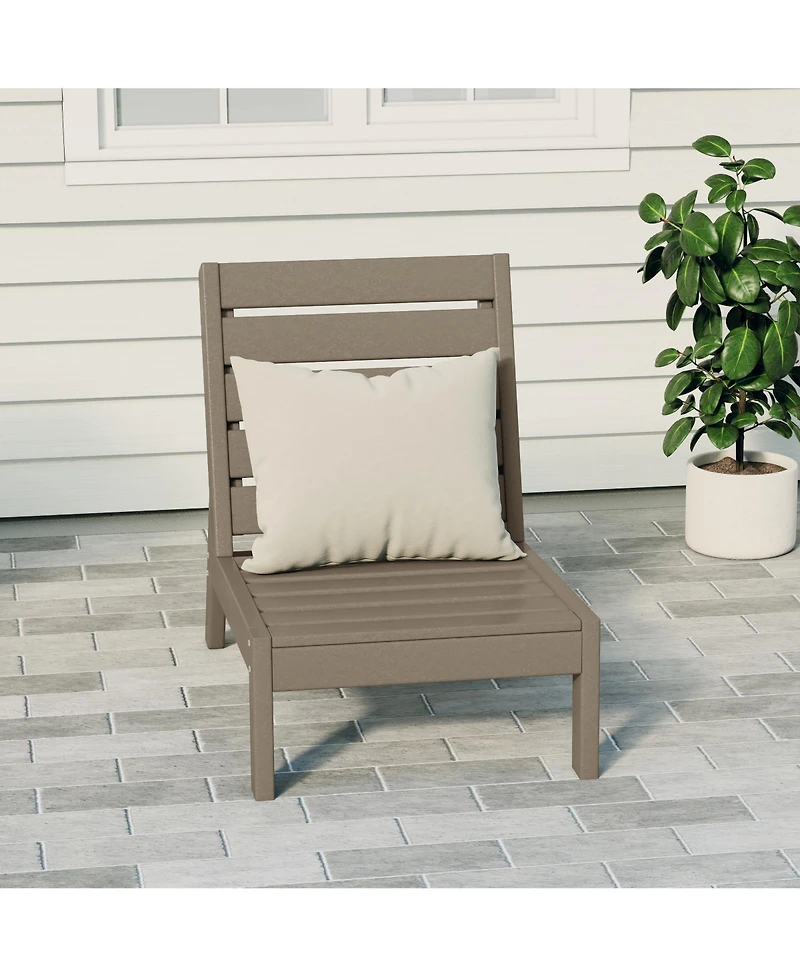 WestinTrends Outdoor Hdpe Deep Seating Modular Armless Patio Chair