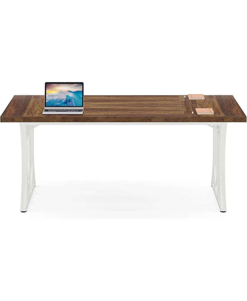 Tribesigns Conference Table, 62.99" L x 31.49" W x 29.52" H Rectangle Meeting Room Table, Modern Rustic Seminar Boardroom Table Executive Desk for Off