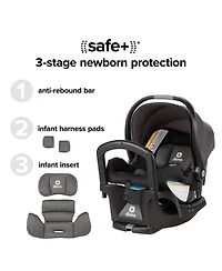Diono Quantum 4 3-in-1 Travel System with LiteClik30 R SafePlus Infant Car Seat and Base, Gray Slate
