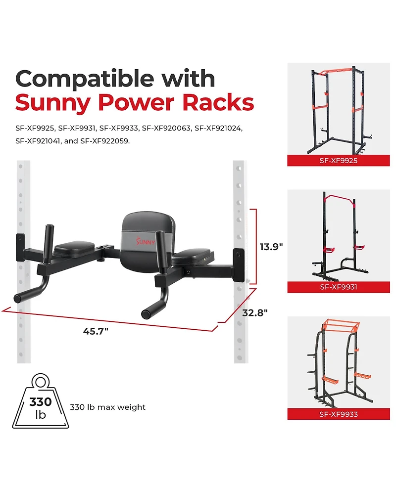 Adjustable Captains Chair Multi-Function Dip Station, Push-Up, Leg Raises & Core Workout Attachment with Adjustable Height