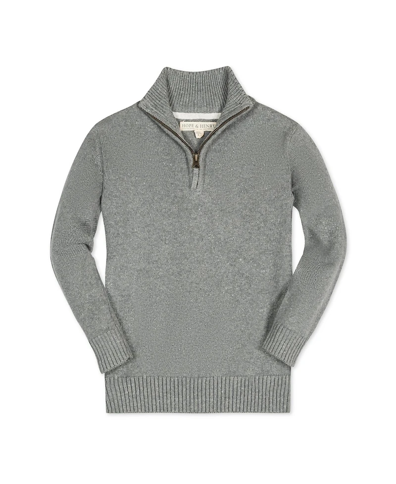 Hope & Henry Baby Boys Long Sleeve Half Zip Pullover Sweater