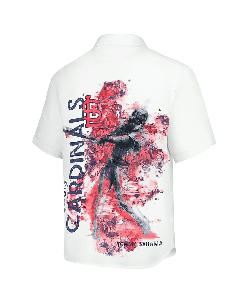 Tommy Bahama Men's White St. Louis Cardinals Veracruz Ace Islanders Button-Up Shirt