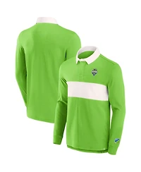 Fanatics Men's Green Seattle Sounders Fc Penalty Kick Long Sleeve Polo