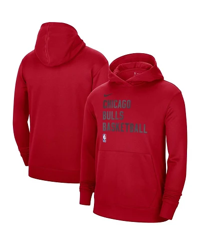 Nike Men's and Women's Red Chicago Bulls 2023/24 Performance Spotlight On-Court Practice Pullover Hoodie