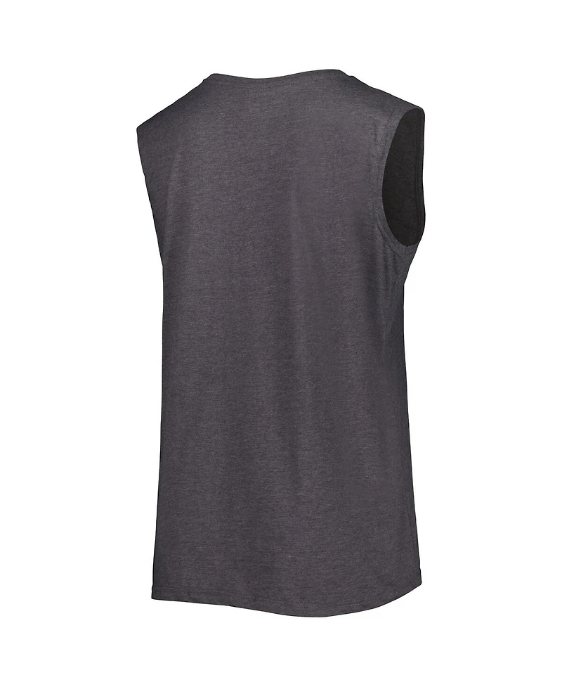 Fanatics Women's Heather Charcoal Las Vegas Raiders Plus Tank Top
