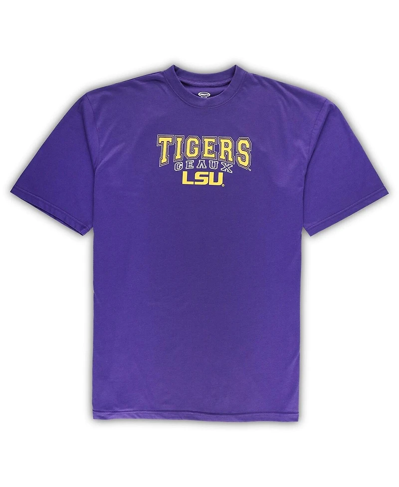 Profile Men's Purple Lsu Tigers Big Tall 2-Pack T-Shirt Flannel Pants Set